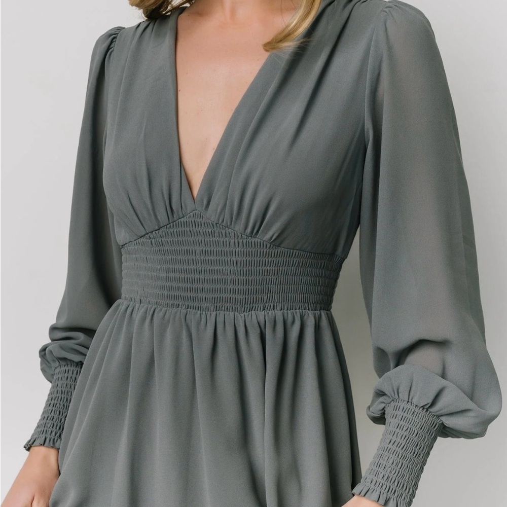 Baltic Born Long Sleeve Gray Dress - Picture 3 of 5